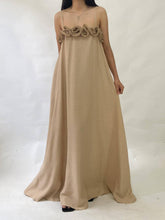 Three-dimensional Flower Maxi Sling Dress